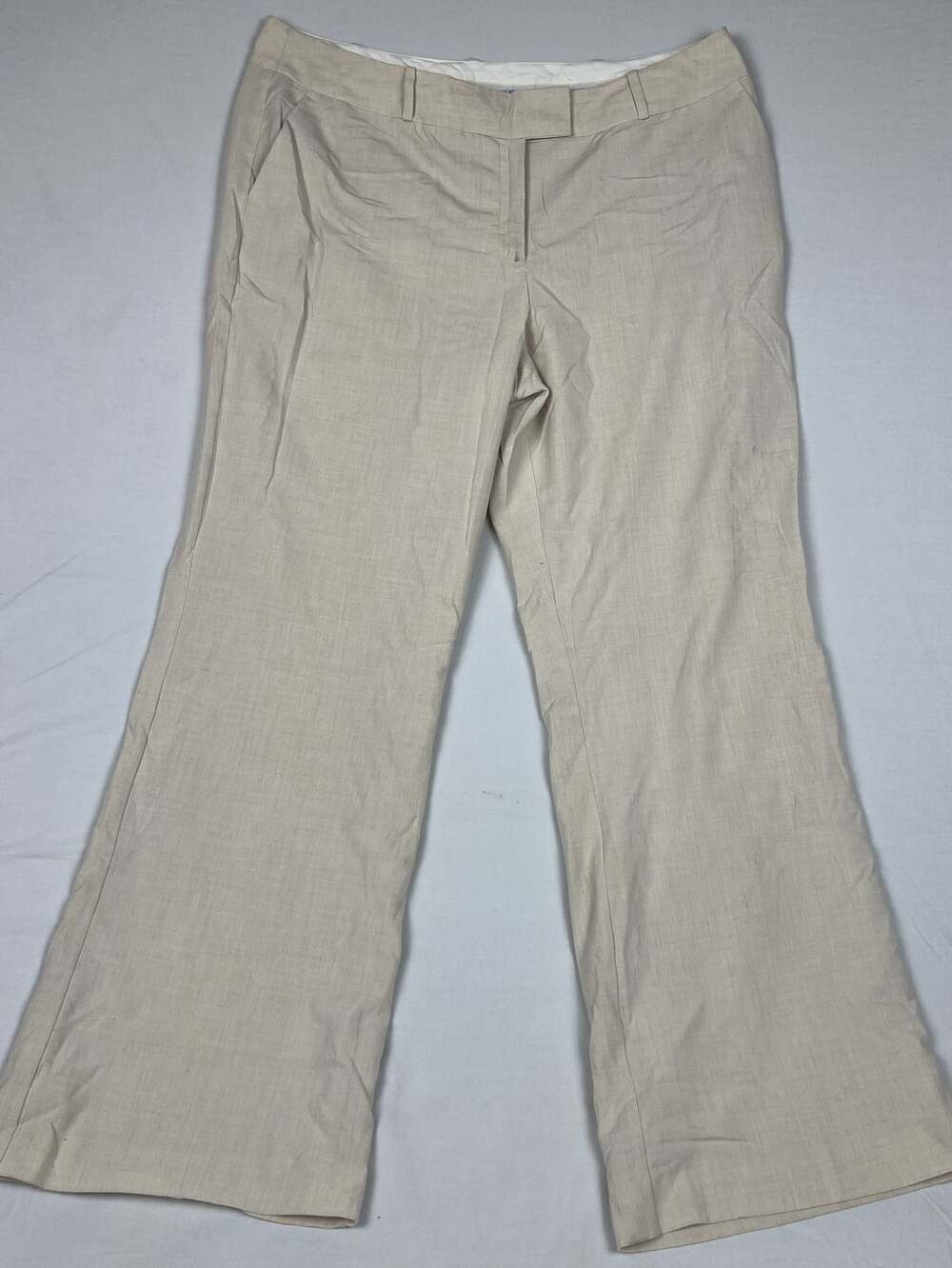 Worthington Womens Beige Wide Leg Dress Pants Trousers